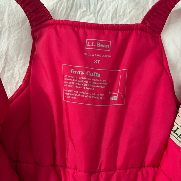 LL Bean Toddler Pink Snow Pants - Picture 3 of 3